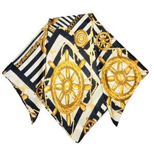 Silky nautical scarf